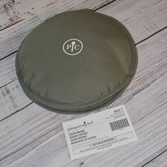 Pampered Chef Other - Pampered Chef Tortilla Pita Warmer 100120 Microwave Warming Pouch Gray Cloth